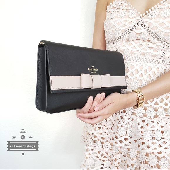 NWT Kate Spade Veronique Black Bow Crossbody Bag - Picture 3 of 8